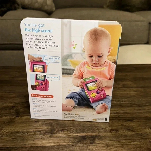 NWT/NIB Fisher Price Laugh & Learn Lil’ Gamer 6-36mths Kids Learning Toy in Pink - Picture 2 of 3